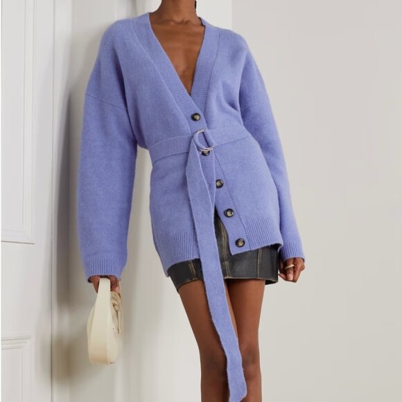 NANUSHKA Esre LILAC ALPACA WOOL Knit Sweater Cardigan